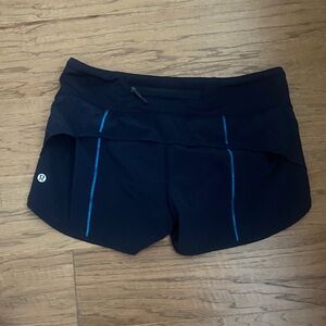 lululemon athletica Navy Women's Shorts with Blue Accents